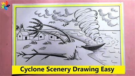 Cyclone scenery Drawing .